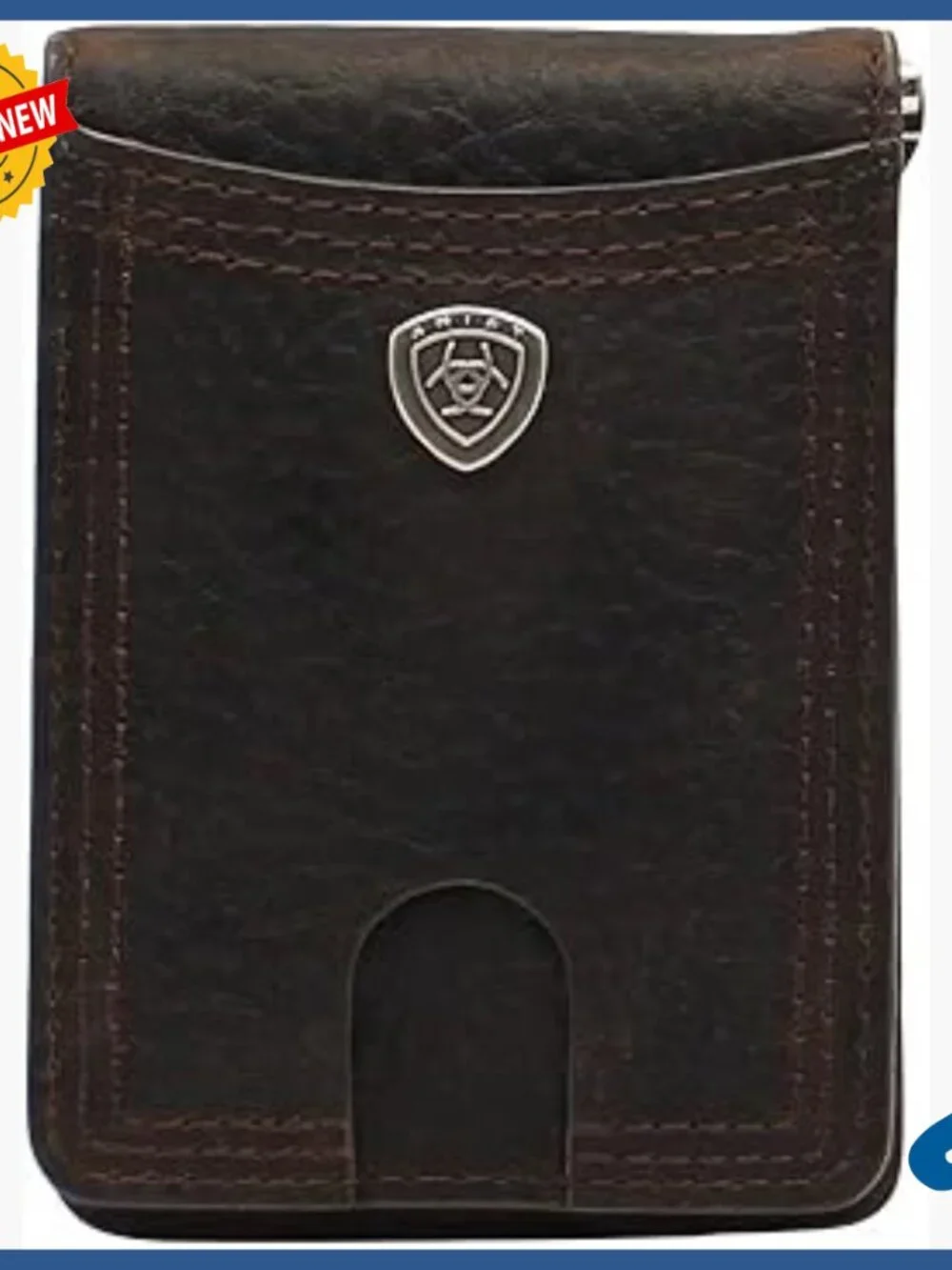 Genuine Leather Bifold Wallet with Money Clip, Slim Design